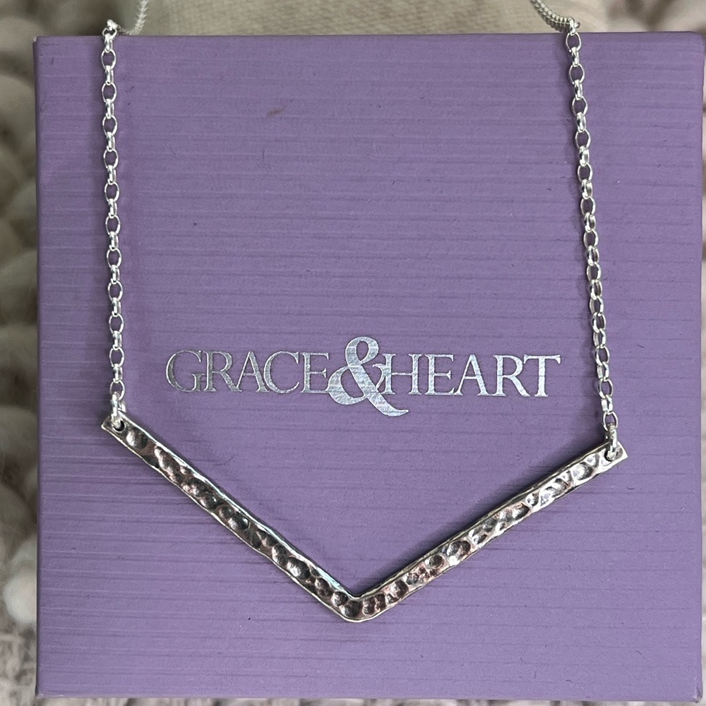 Grace & Heart Sterling Silver “On Point” Necklace
